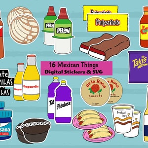 Dulces Mexicanos svg-png-Mexican candy-Mazapan-Digital stickers-Concha sticker-Valentina-Vicks-Tacos-Tajin-Takis-Sana sana-español-fabulosa