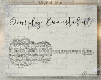 Custom lyrics-Guitar lyrics-song lyrics wall art-Electric Guitar-Wedding song wall art-Anniversary-Gift for him-Guitar lyrics wall paper
