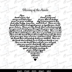 Blessing of the hands svg-Blessing of the hands dxf-Anniversay svg-Wedding blessing svg-Wedding svg-Wedding gift-Wedding prayer