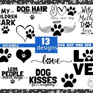 Dog svg Bundle-Paw Print SVG-Pet Paw SVG-Dog Love SVG-Cat Paw Print svg-Animal Paw svg-Heart and Paw print svg-Cut file-Vector files-png-jpg