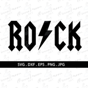 Rock svg-Rock t shirt-Rock cut file-Rock dxf-png-eps-Commercial use-Digital files-Music svg-Rock band svg