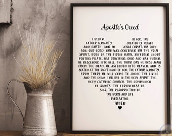 Apostle's creed print-Apostle's Creed printable-Apostle's Creed wallart-Catholic-Catholic gift