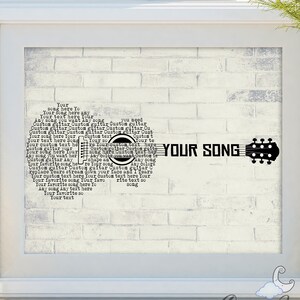 Custom Guitar  lyrics-Vinyl-Custom vinyl-Custom song lyrics-Your favorite lyrics here-Record-Wedding song-Song lyrics-Song lyrics wall art