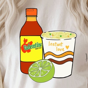 San Valentin-Maruchan, salsa valentina y limon svg-png-Salsa Valentina svg-the trio svg-Latina svg-Friends-Amigos-Sopa-Español-Amor