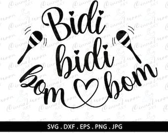 Bidi bidi bom bom svg-Bidi bidi bom bom silhouette cut file-Bidi bidi bom bom download-Selena svg-Latin music svg-Selena tribute-spanish