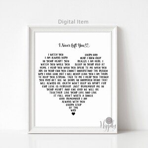 I never left you svg-Ready to Print and Frame-Home Office-Spiritual Decor-Great Remembrance Gift-