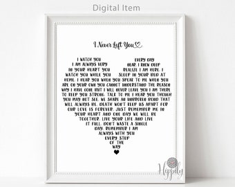 I never left you svg-Ready to Print and Frame-Home Office-Spiritual Decor-Great Remembrance Gift-