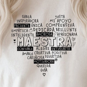 Maestra svg-Maestra corazón svg-Maestra palabras svg-Teacher svg-Spanish svg-Español svg-Español svg-Spanish svg-Cricut file-Latina svg