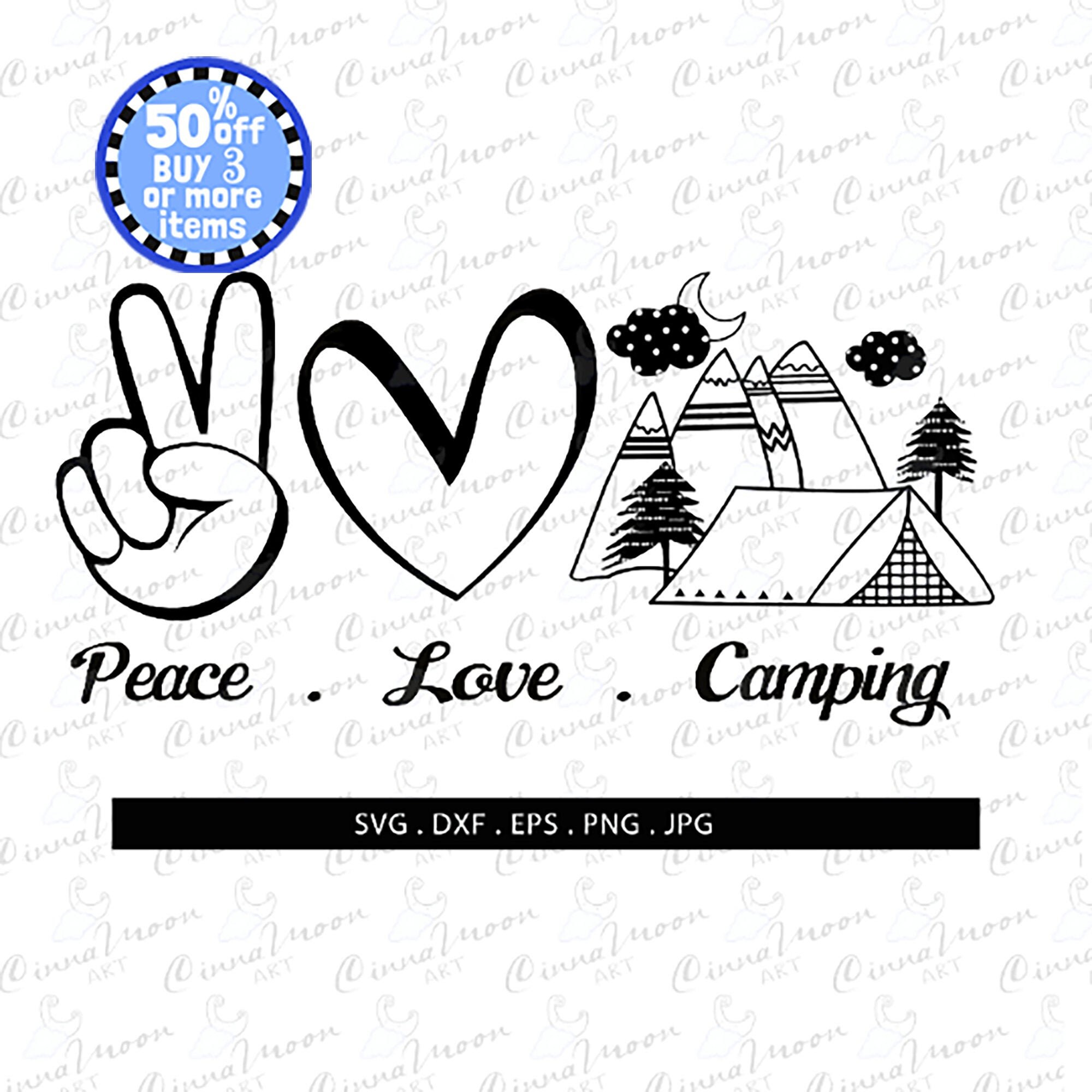 Free Free 145 Peace Love Camping Svg SVG PNG EPS DXF File