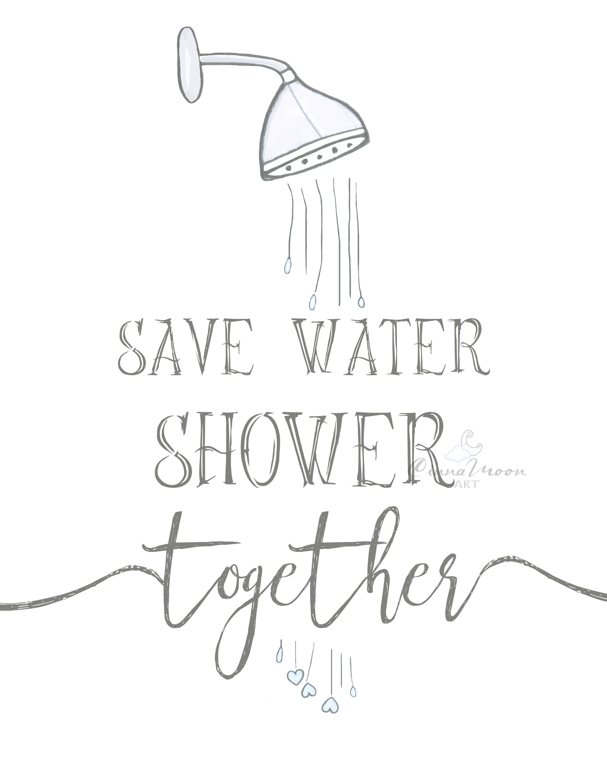 Save Water Shower Together Bathroom Bathroom Decor Bathroom Etsy