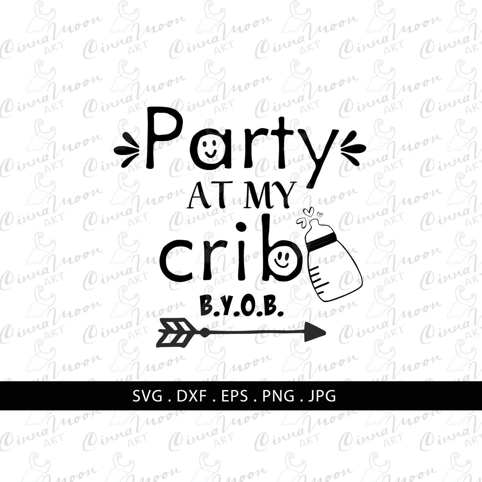 Party At My Crib B.Y.O.B SVGParty at my cribFunnyfunny Etsy