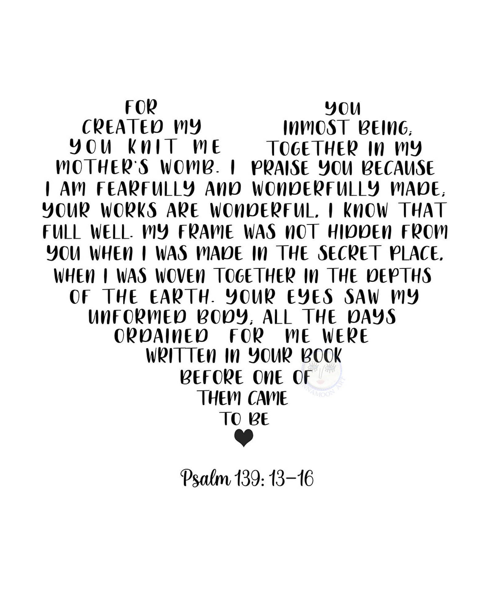 Psalm 139 Printable