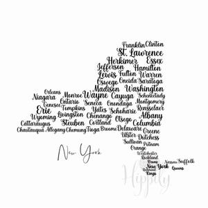 New York Map-New York City map-New York State map-New York counties map-New York Words map-svg-png