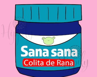 Sana sana colita de rana svg-Mexican-Hispanic-Latin-Get well soon-Sana sana-Sana Sana cut file-Greeting cards