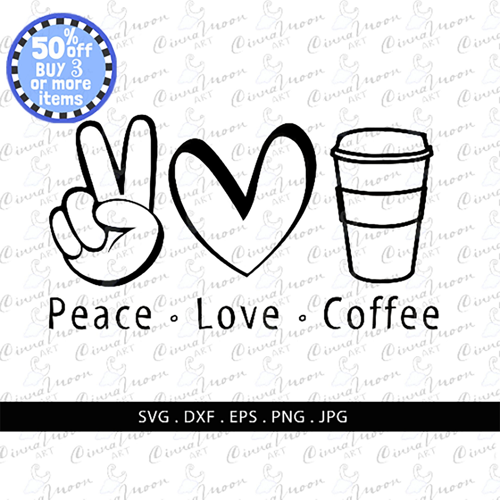 Free Free 182 Peace Love Coffee Svg SVG PNG EPS DXF File