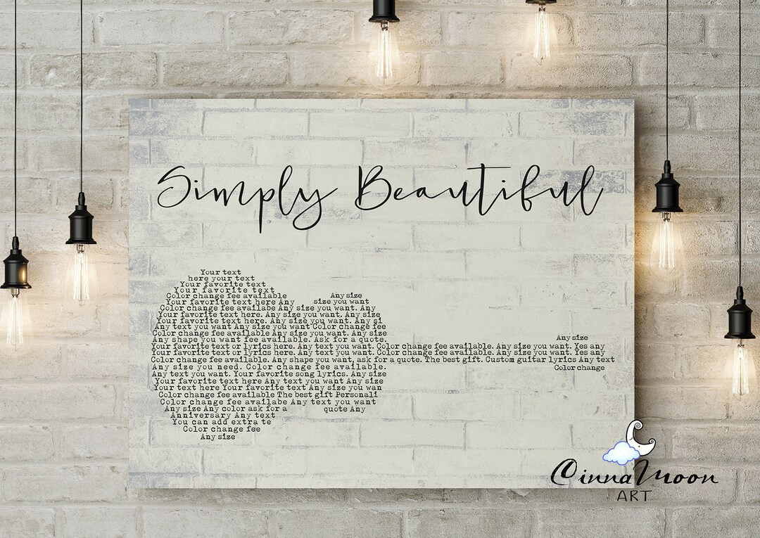 Custom Lyricsguitar Lyricssong Lyrics Wall Artelectric Etsy