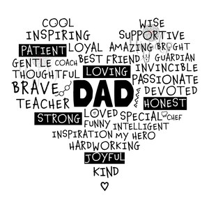 Dad svg-Father svg-Father&#39;s day svg-png-Words for Dad-Heart-Gift for Dad svg