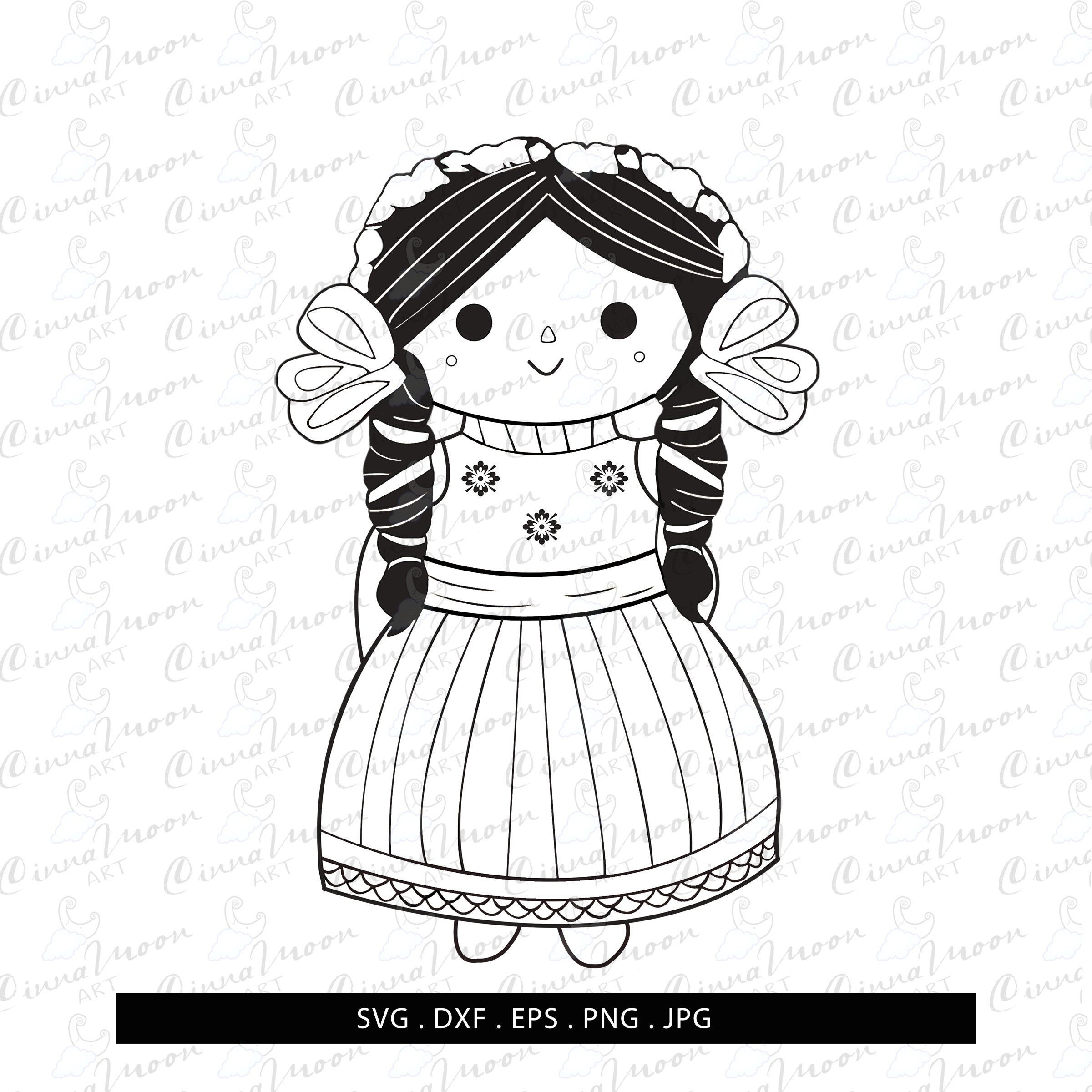 Mexican Rag Doll-mexican Rag Doll Svg-mexican Dxf-rag Doll Png-mexican ...