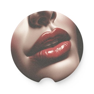 Lips Car Coaster | Car Accessory | Car Coaster | New Car Gift | Cute Coaster | Vehicle Cup Coasters