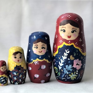 Pretty Hand Painted Matryoshka Dolls