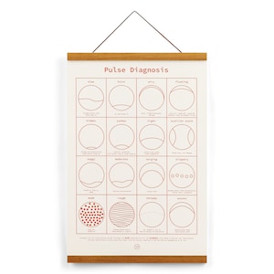 Puls-Diagnose-Druck (Burnt Orange) 13” x 19” • Chinesische Medizin Akupunktur TCM, optional mit Rahmen