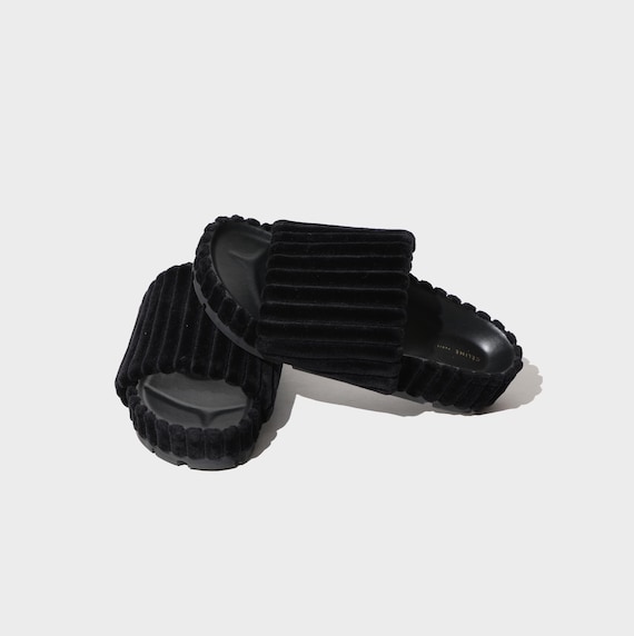 RARE Old Celine Phoebe Philo Boxy Velvet Slides Size 39 - Black - Etsy