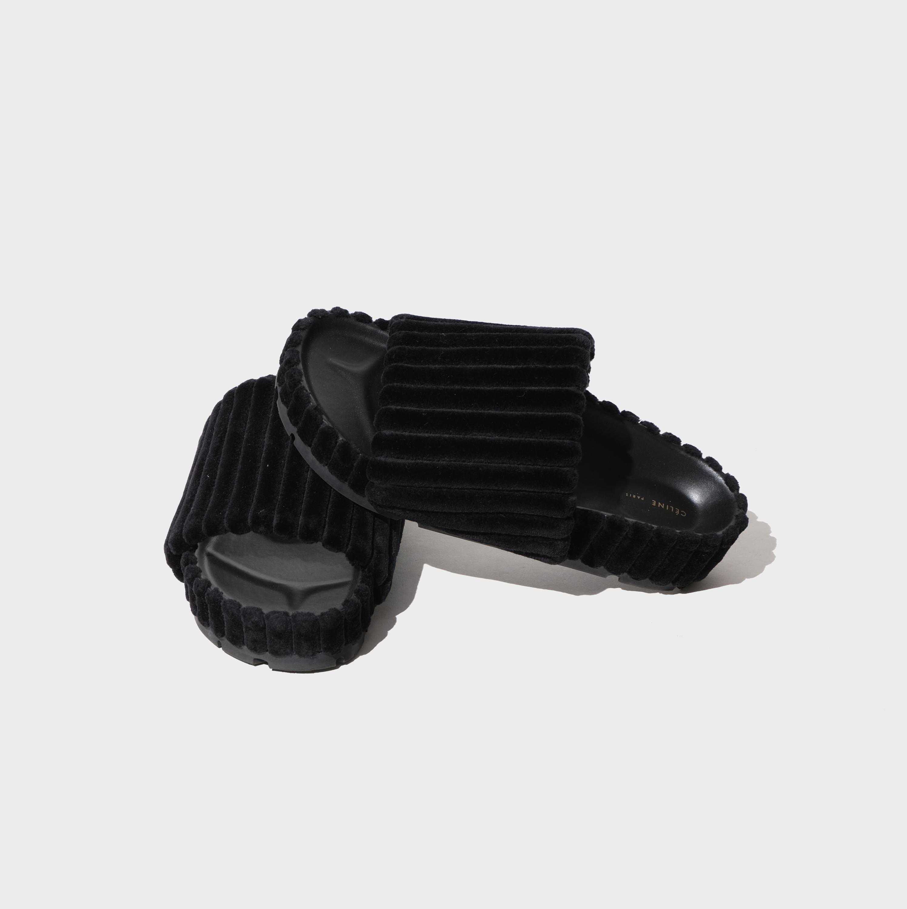 RARE Old Celine Phoebe Philo Boxy Velvet Slides Size 39  display picture 2
