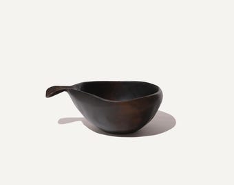 vintage haitian carved wood serving bowl david auld - 1970s