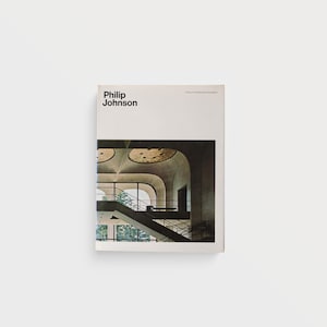 library of contemporary architects: philip johnson - 1972 - vintage coffee table design architecture book