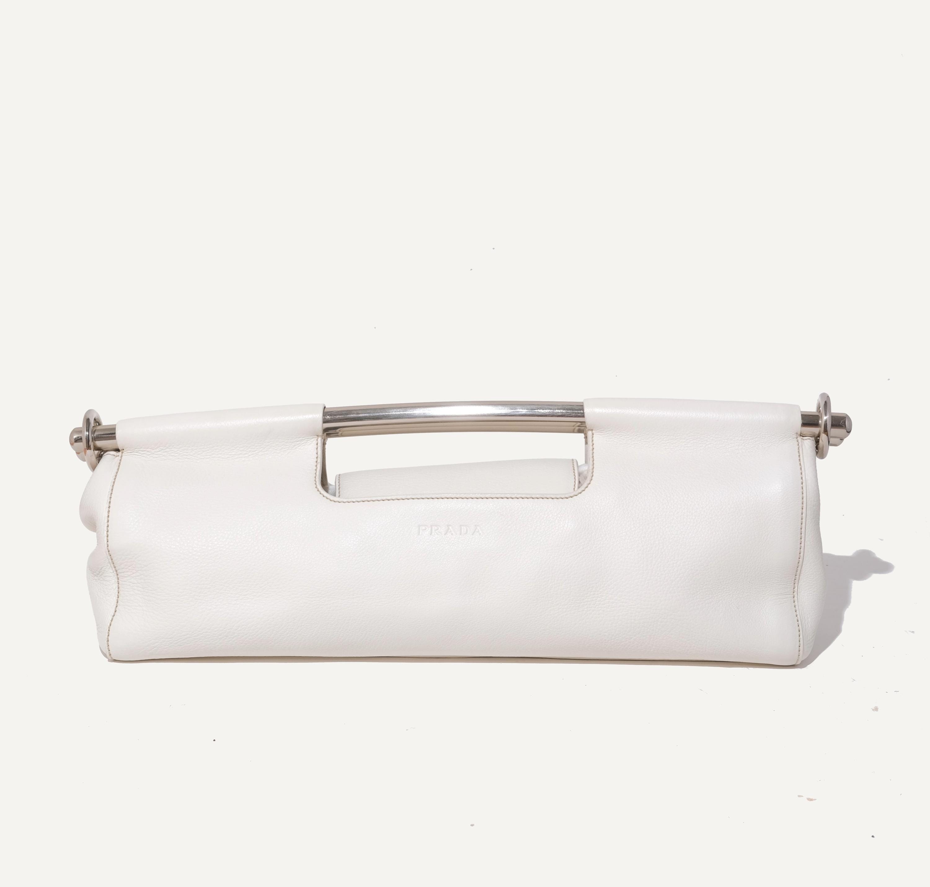 MATS　PRADA Vitello Daino 2way メタルハンドル prada vitello daino Two Way Bag | eBay