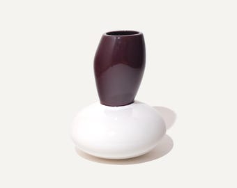 vintage ikebana mushroom ceramic vase 1990s