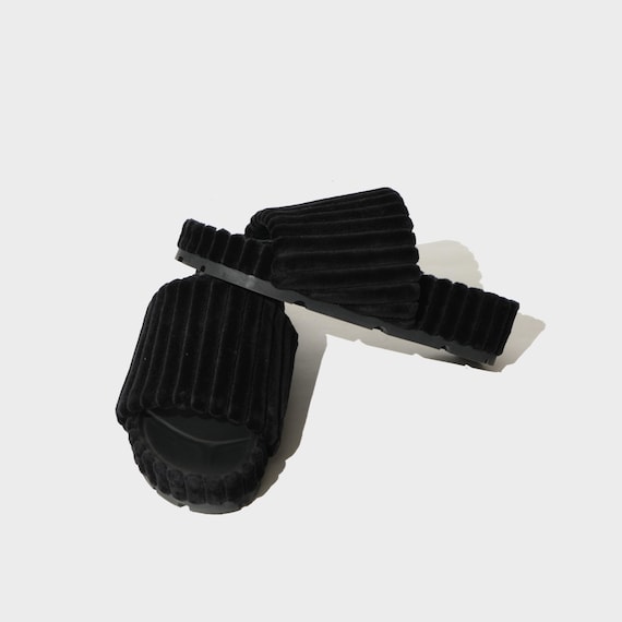 RARE Old Celine Phoebe Philo Boxy Velvet Slides Size 39 - Black - Etsy