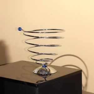 vintage flashdue post modern italian chrome spiral fruit bowl 1980s
