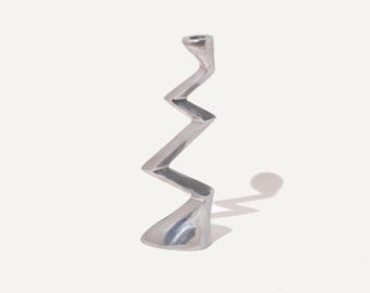 vintage 1980s matthew hilton style zig zag candleholder