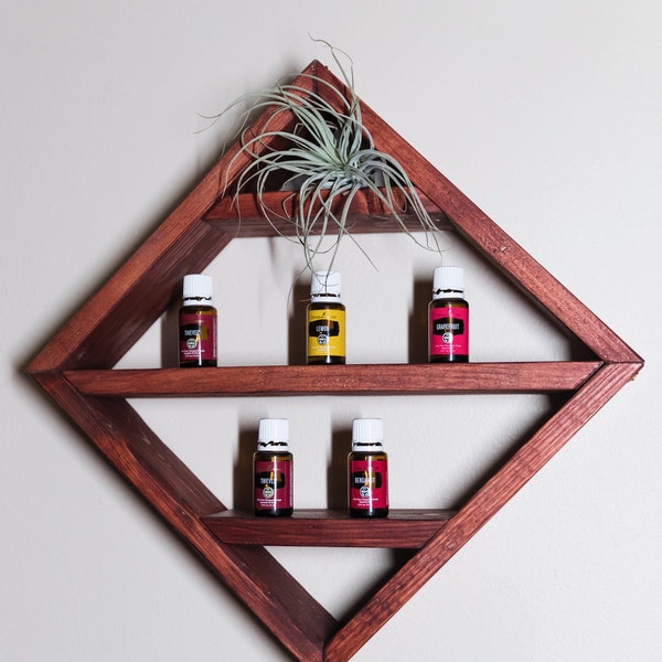 Small Diamond Essential Oil Wood Shelf