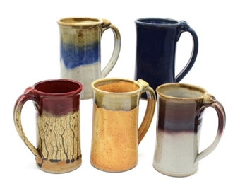 Large Mug, 18 Oz, Handmade Pottery, Beer Mug, Large Coffee Mug, Stoneware Mug, Ceramic Pottery, Gift for Husband, Pottery Iced Tea Mug, Mugs