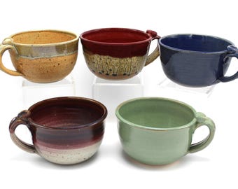 Large 20 ounce Soup or Cereal Mug, Bowl with Handle, Christmas, Birthday Gift