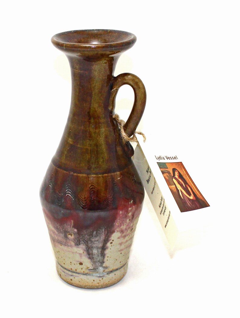 Handmade Christian Pottery Vase Lydia Birthday Gift Biblical Etsy