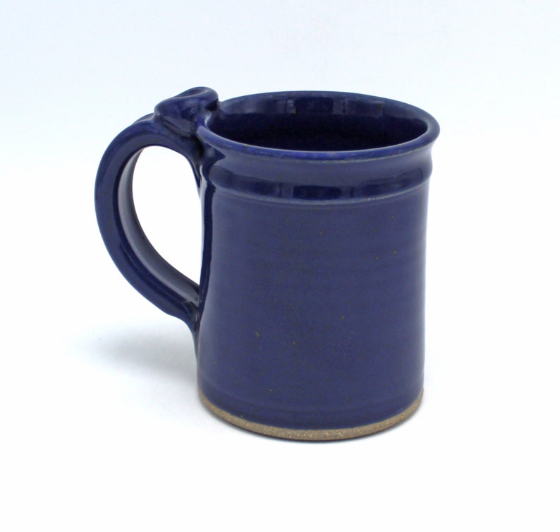 Handmade Pottery Mug, Stoneware Mug, Coffee Mug, Tea Mug, Mug for Mom, Large Coffee Mug, Fathers Day Gift, Birthday Gift, Coffee Lover Gift Solid Blue