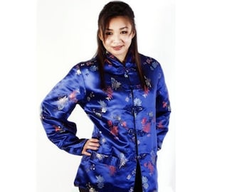 Chrysanthemum Reversible Silk Chinese Jacket - on SALE!
