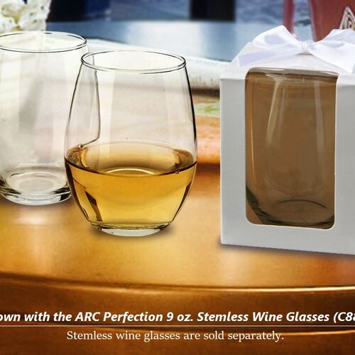 White Gift Box for 9 Oz. Stemless Wine Glasses set of 10 Etsy