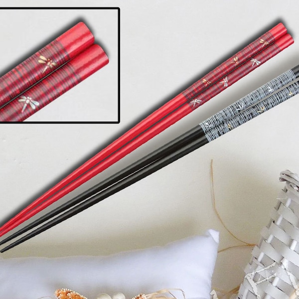 Dragonfly Chopsticks (Set of 5 Pairs), Chinese Chopsticks (Red or Black) on SALE!