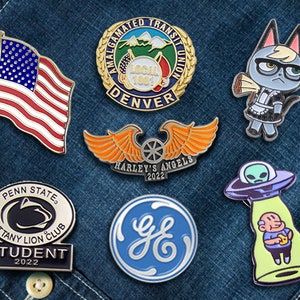 100+ Custom Lapel Pin, Personalized Hard Enamel Lapel Pins 1&quot;