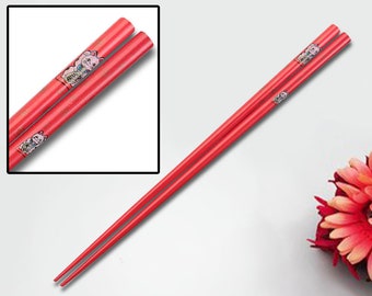 Red Lucky Cat Chopsticks (Set of 5 Pairs), Maneki Neko Fortune Cat Chopsticks on SALE