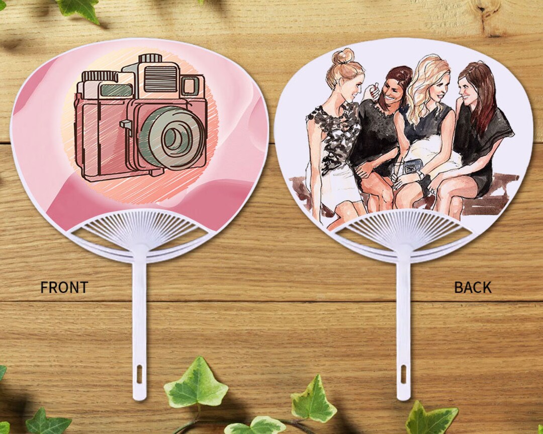 1000+ Custom Printed Advertising Plastic Hand Fans (2-sided, Full Color ...