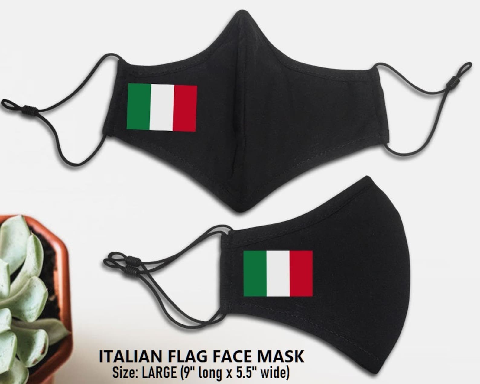 Italian Flag Mask Italy Flag Face Mask Reusable Premium Etsy