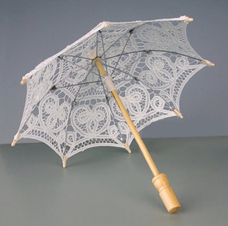 12 Mini Decorative White Lace Parasol Lace Umbrellas Etsy