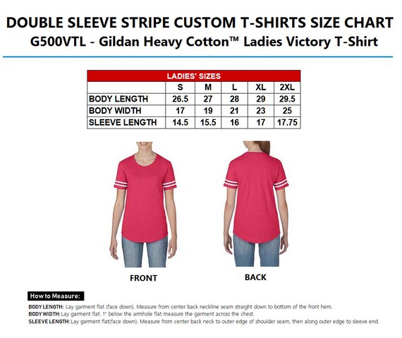 Gildan Heavy Cotton T Shirt Size Chart