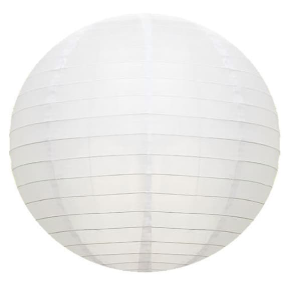 8 Inch Battery Operated Paper Lantern White - Party Brights