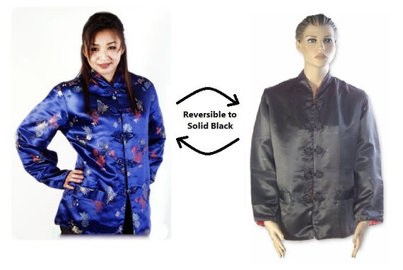 Chrysanthemum Reversible Silk Chinese Jacket - on SALE! - Etsy